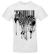 Men's T-Shirt Zebra stroke White фото