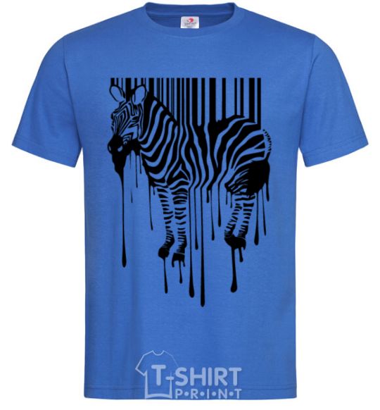 Men's T-Shirt Zebra stroke royal-blue фото