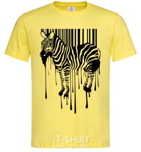 Мужская футболка Штрих зебра Лимонный фото