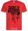 Men's T-Shirt Zebra stroke red фото