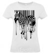 Women's T-shirt Zebra stroke White фото