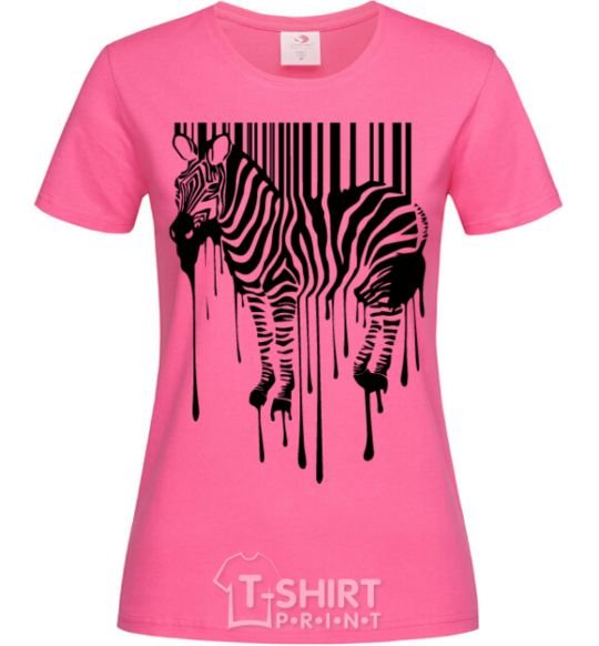 Women's T-shirt Zebra stroke heliconia фото