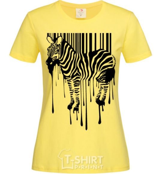 Women's T-shirt Zebra stroke cornsilk фото