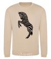 Sweatshirt Zebra on two legs sand фото