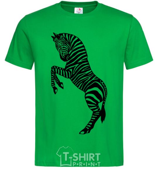 Men's T-Shirt Zebra on two legs kelly-green фото