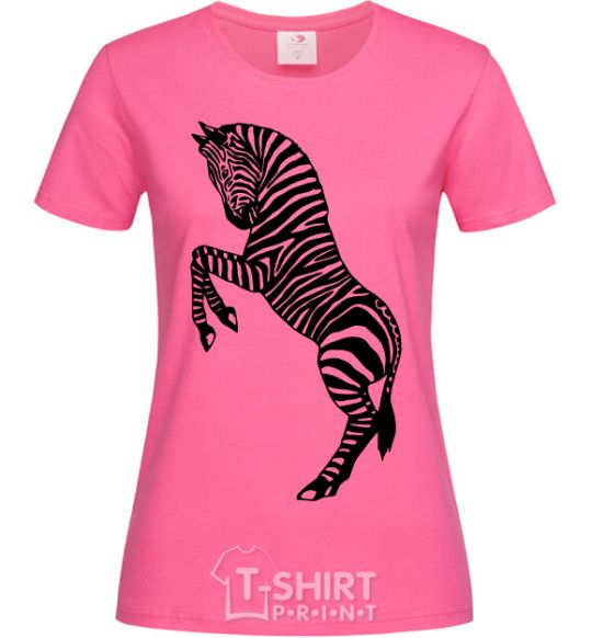 Women's T-shirt Zebra on two legs heliconia фото