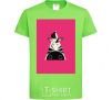 Kids T-shirt A zebra in a raspberry rectangle. orchid-green фото