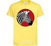 Kids T-shirt A zebra in a red circle cornsilk фото