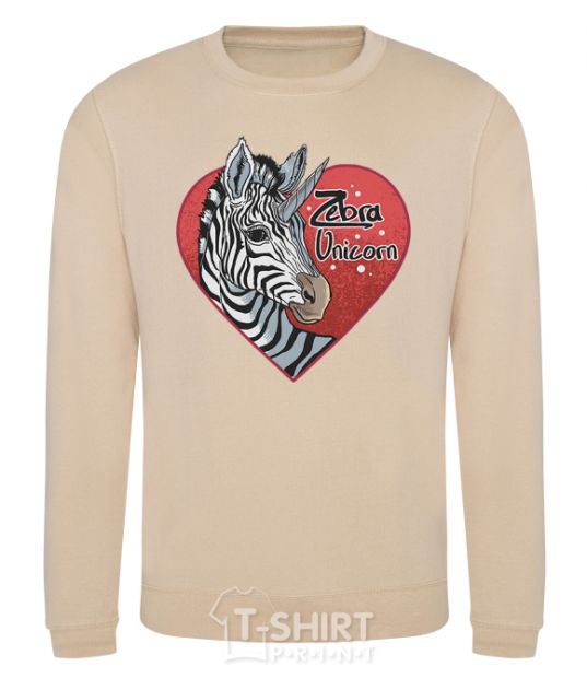 Sweatshirt Zebra unicorn sand фото