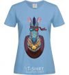 Women's T-shirt Zebra head trophy sky-blue фото