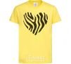 Kids T-shirt Heart zebra cracks cornsilk фото