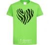 Kids T-shirt Heart zebra cracks orchid-green фото
