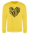 Sweatshirt Heart zebra cracks yellow фото