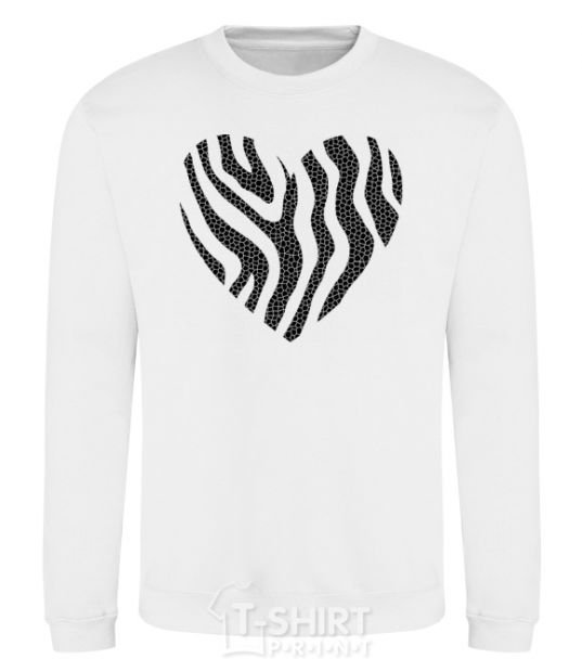 Sweatshirt Heart zebra cracks White фото
