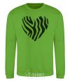 Sweatshirt Heart zebra cracks orchid-green фото