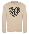 Sweatshirt Heart zebra cracks sand фото