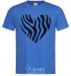 Men's T-Shirt Heart zebra cracks royal-blue фото