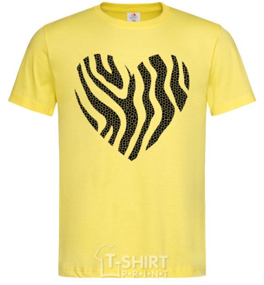 Men's T-Shirt Heart zebra cracks cornsilk фото