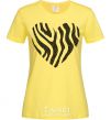 Women's T-shirt Heart zebra cracks cornsilk фото