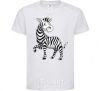 Kids T-shirt A cartoon zebra White фото