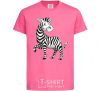 Детская футболка Мультяшная зебра Ярко-розовый фото