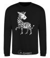 Sweatshirt A cartoon zebra black фото