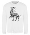 Sweatshirt A cartoon zebra White фото