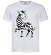 Men's T-Shirt A cartoon zebra White фото