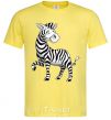 Men's T-Shirt A cartoon zebra cornsilk фото