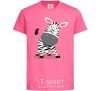 Kids T-shirt A surprised zebra heliconia фото