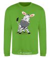 Sweatshirt A surprised zebra orchid-green фото