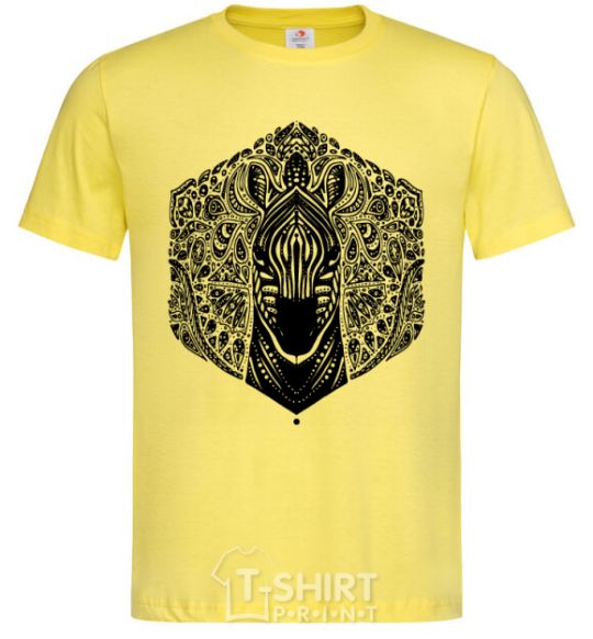Мужская футболка Узор с зеброй Лимонный фото