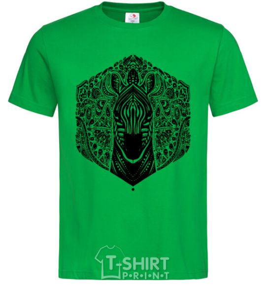 Мужская футболка Узор с зеброй Зеленый фото