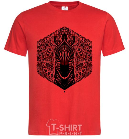 Men's T-Shirt Zebra pattern red фото