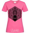 Женская футболка Узор с зеброй Ярко-розовый фото