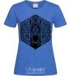 Женская футболка Узор с зеброй Ярко-синий фото