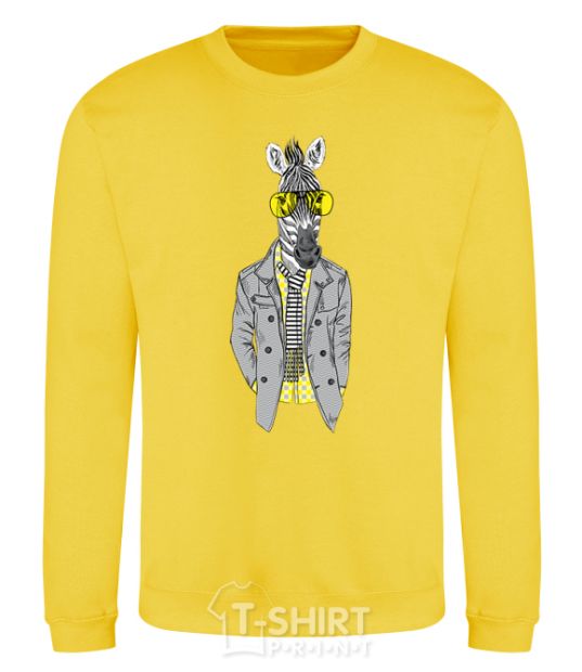 Sweatshirt Cool zebra yellow фото