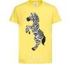 Детская футболка Веселая зебра Лимонный фото