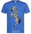 Мужская футболка Веселая зебра Ярко-синий фото