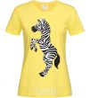 Женская футболка Веселая зебра Лимонный фото