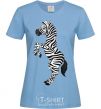 Женская футболка Веселая зебра Голубой фото