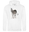 Men`s hoodie Just a zebra White фото