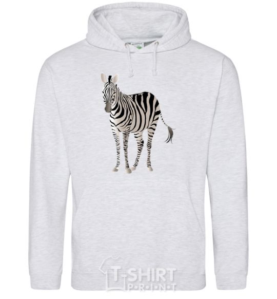 Men`s hoodie Just a zebra sport-grey фото