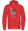 Men`s hoodie Just a zebra bright-red фото