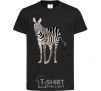 Kids T-shirt Just a zebra black фото