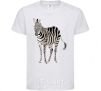 Kids T-shirt Just a zebra White фото