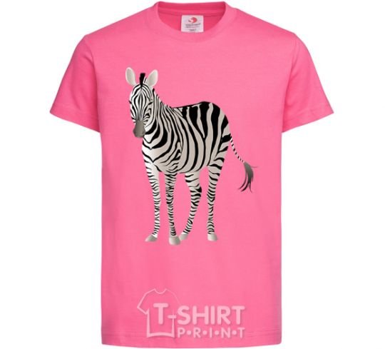 Kids T-shirt Just a zebra heliconia фото