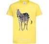 Kids T-shirt Just a zebra cornsilk фото