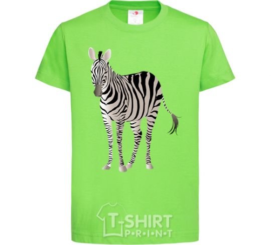 Kids T-shirt Just a zebra orchid-green фото