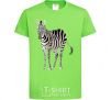 Kids T-shirt Just a zebra orchid-green фото